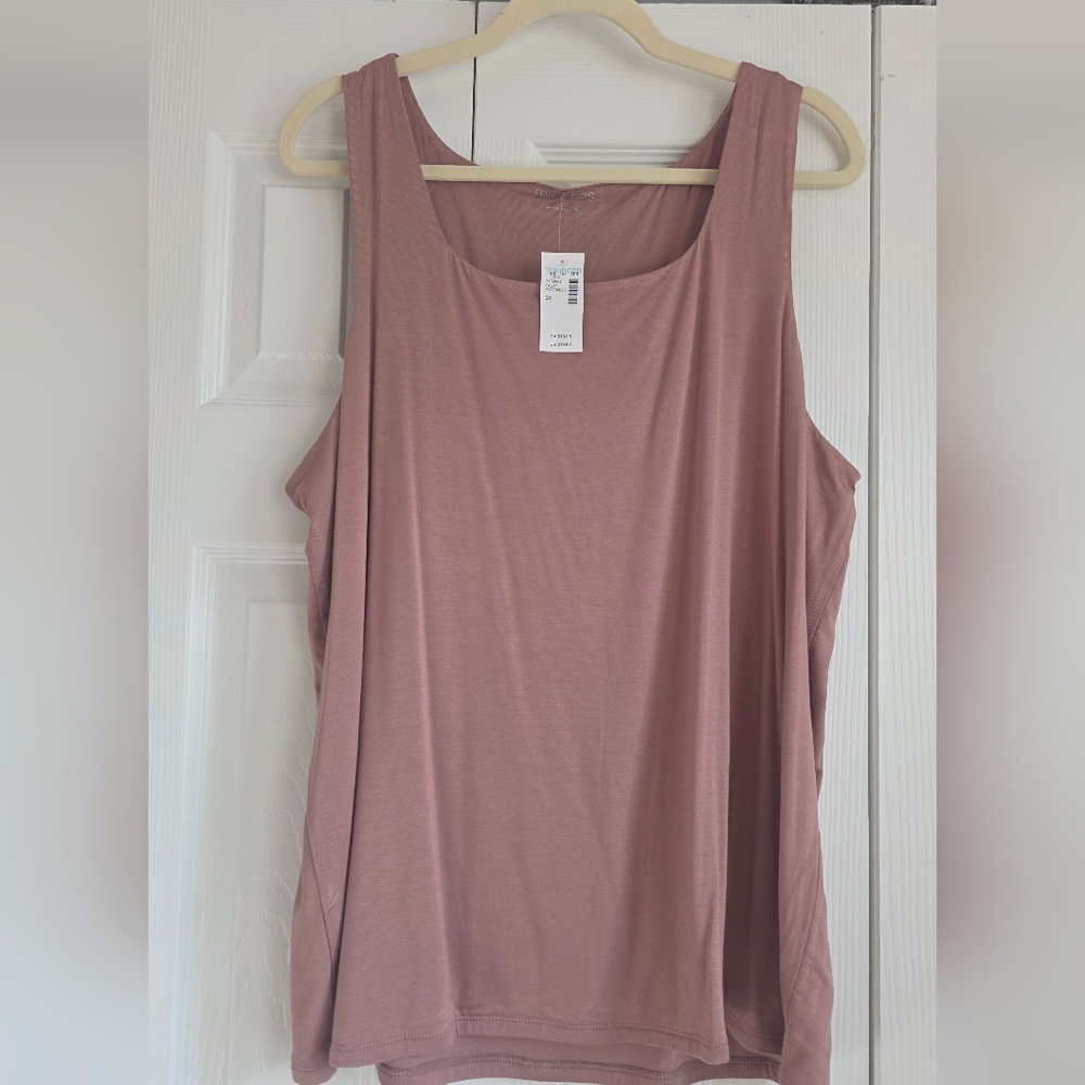 Maurices Sleeveless Scoop Neck Tank Top - Dusty Rose